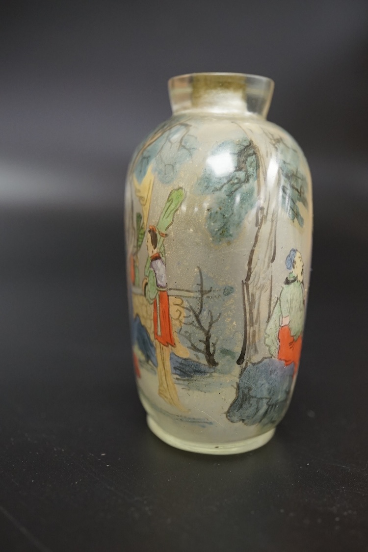 A Chinese inside-painted snuff bottle, 8cm high